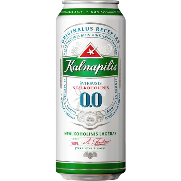 Non-alcoholic Kalnapilis beer 0,5l