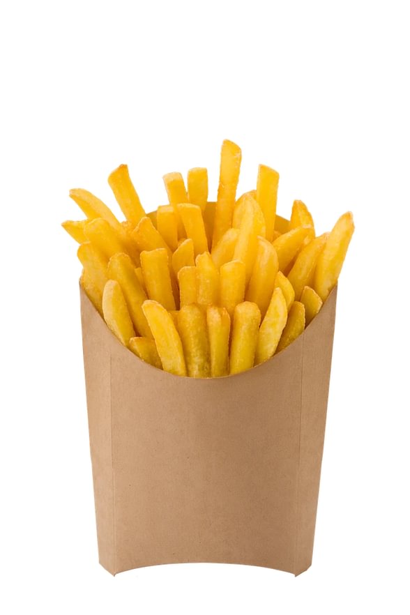 Large portion of French fries
