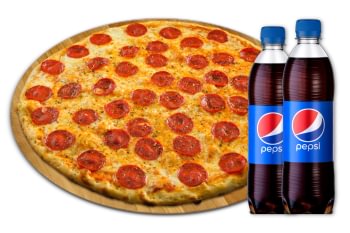 Pepperoni 42 cm + 2x gėrimai 0,5l