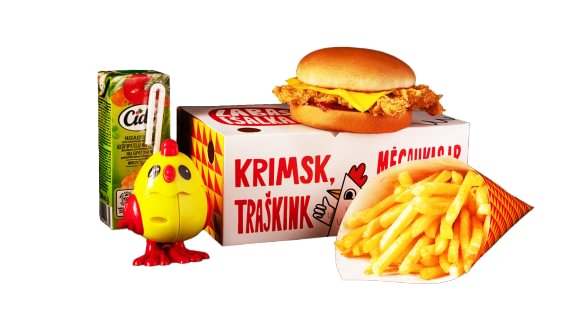 Детский комплекс с хрустящим куриным бургером
